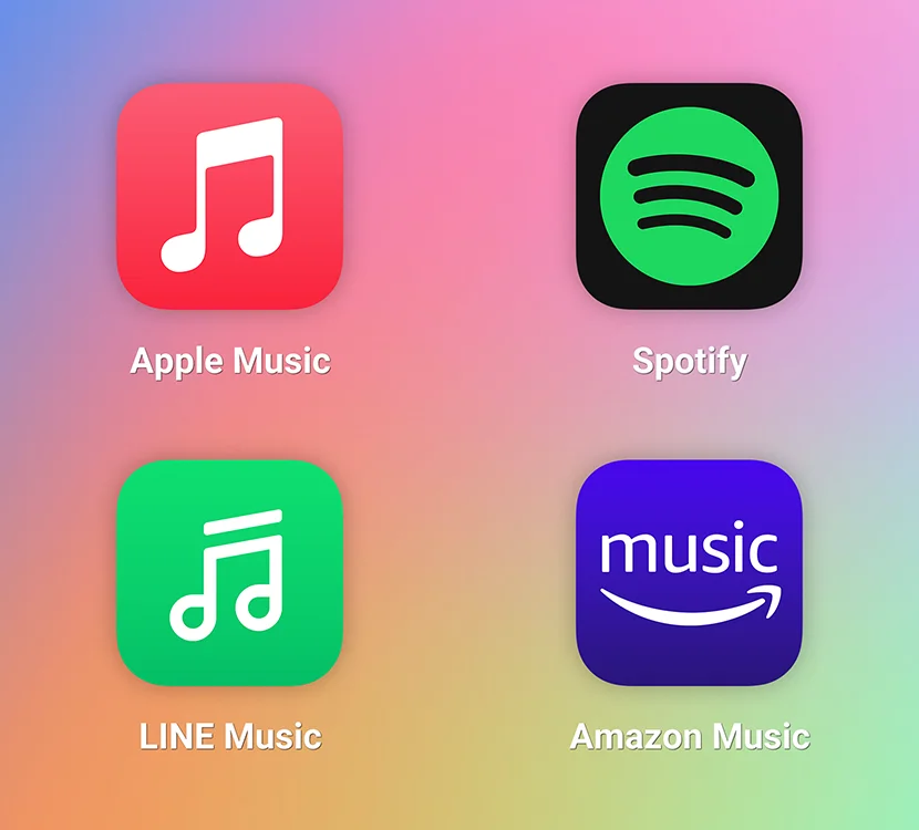 Link with popular music apps