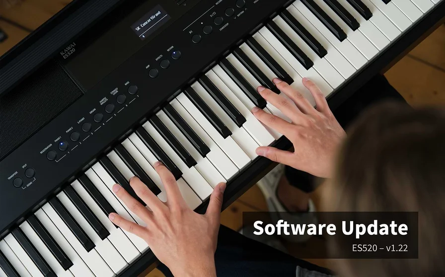 Kawai Japan has issued a software update for the ES520 portable digital pianos.