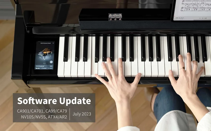 CA901/CA701 (v1.0.3), CA99/CA79, NV10S/NV5S, ATX4/AR2 (all v2.15) digital and hybrid piano software updates released