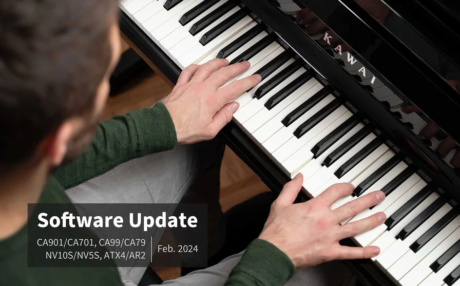 CA901/CA701 (v1.0.4), CA99/CA79, NV10S/NV5S, ATX4/AR2 (all v2.16), touchpanel (v1.3.7) digital and hybrid piano software updates released