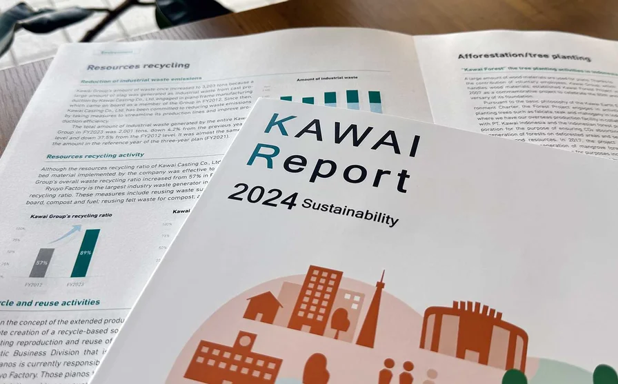 Kawai Japan releases "Kawai Report 2024" Highlighting Sustainability Commitment